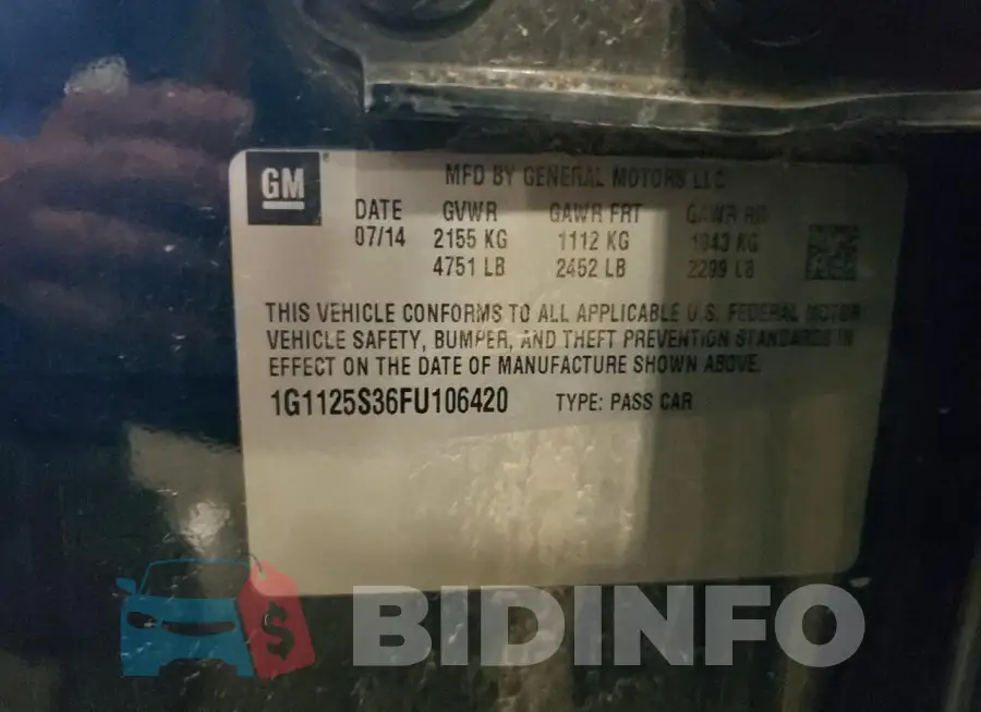1G1125S36FU106420 Photo# 12