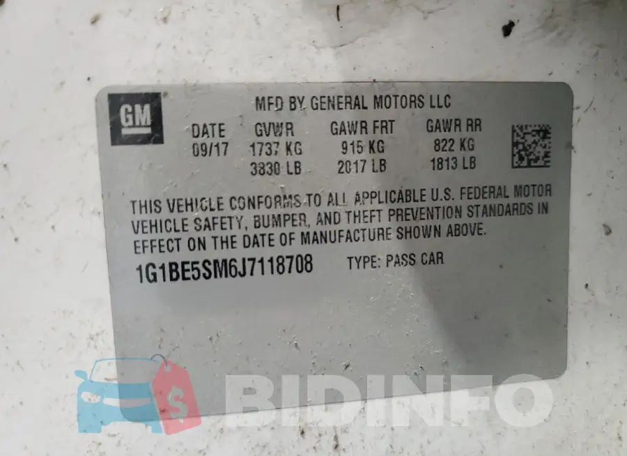 1G1BE5SM6J7118708 Photo# 13