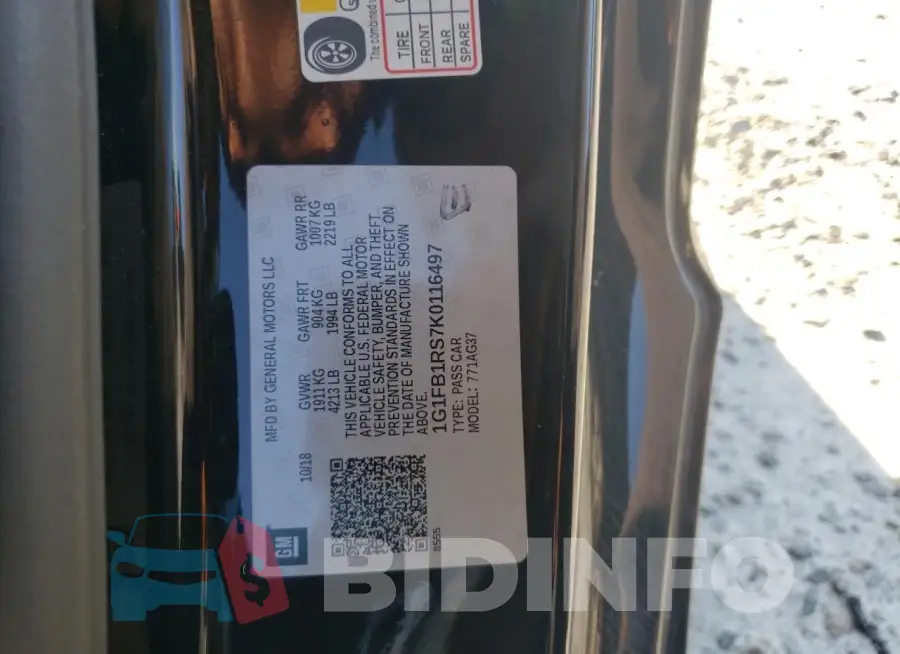 1G1FB1RS7K0116497 Photo# 12