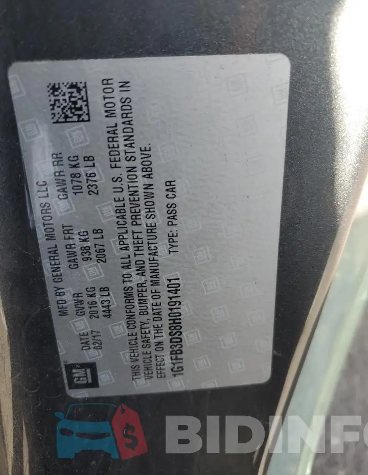1G1FB3DS8H0191401 Photo# 12