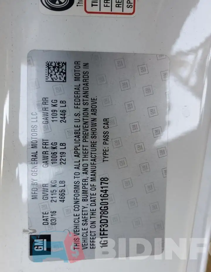 1G1FF3D78G0164178 Photo# 12
