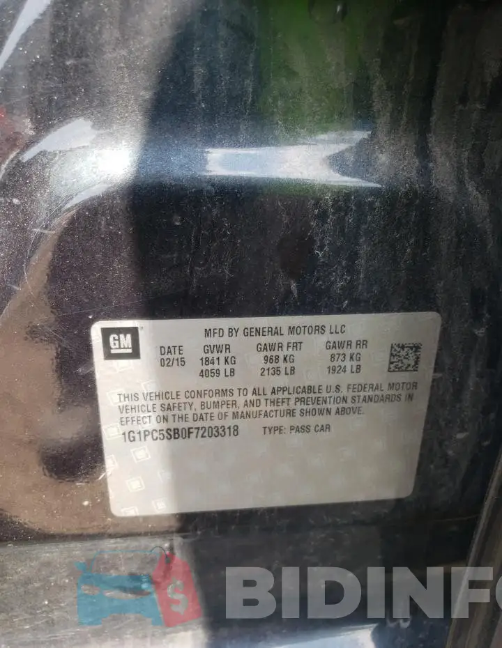 1G1PC5SB0F7203318 Photo# 12