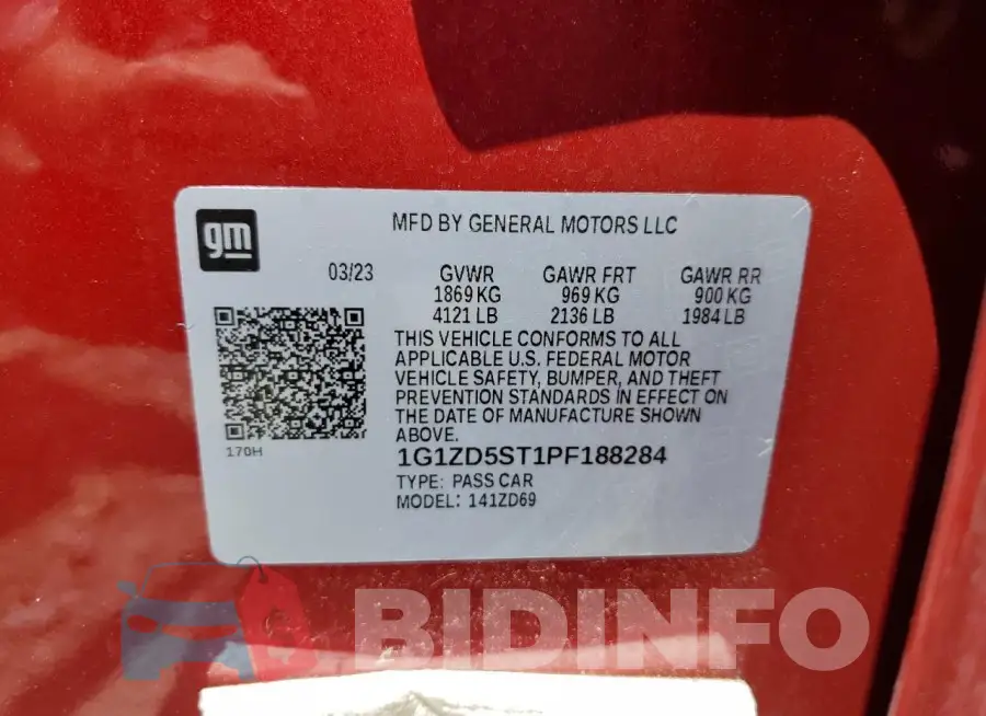 1G1ZD5ST1PF188284 Photo# 12