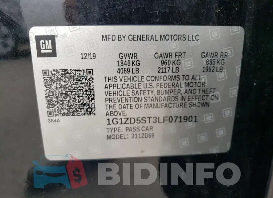 1G1ZD5ST3LF071901 Photo# 12