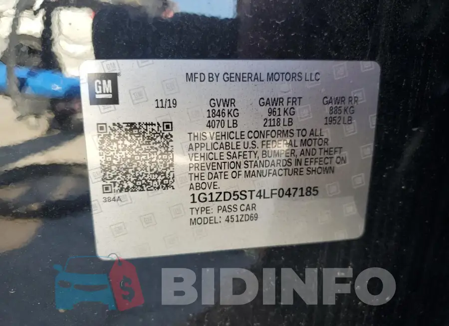 1G1ZD5ST4LF047185 Photo# 13