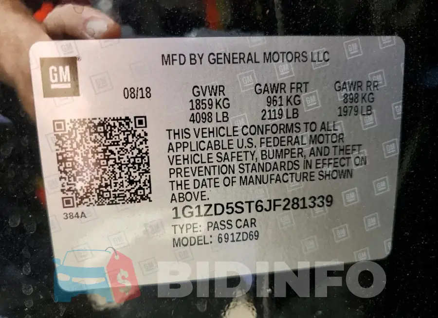 1G1ZD5ST6JF281339 Photo# 12