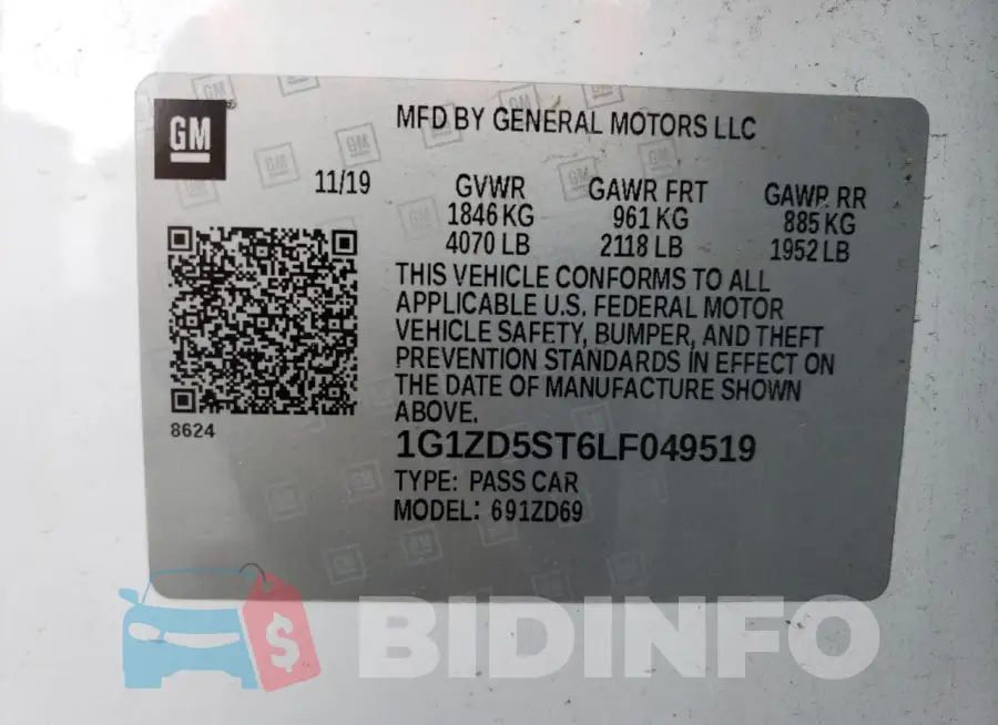 1G1ZD5ST6LF049519 Photo# 13
