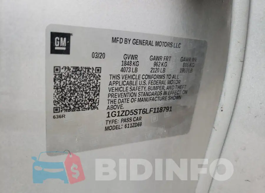 1G1ZD5ST6LF118791 Photo# 12