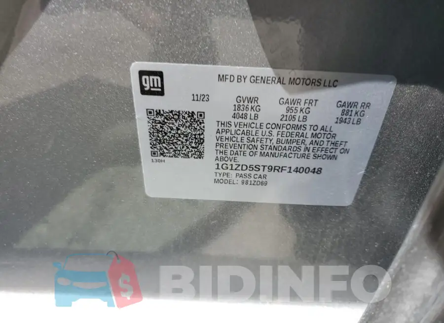 1G1ZD5ST9RF140048 Photo# 12