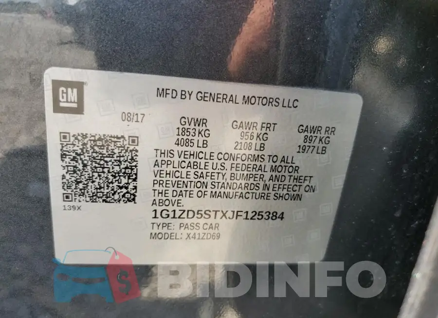 1G1ZD5STXJF125384 Photo# 13
