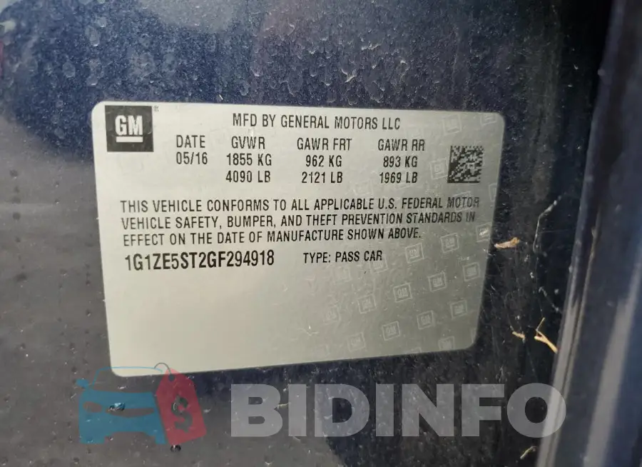 1G1ZE5ST2GF294918 Photo# 12