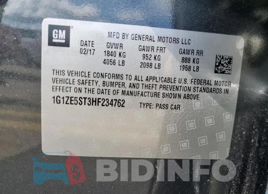 1G1ZE5ST3HF234762 Photo# 12