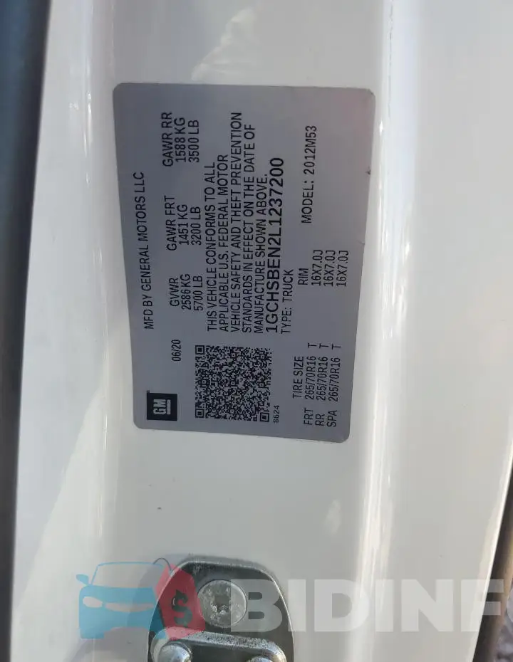 1GCHSBEN2L1237200 Photo# 12