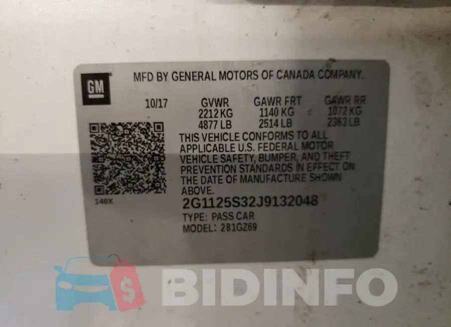 2G1125S32J9132048 Photo# 12