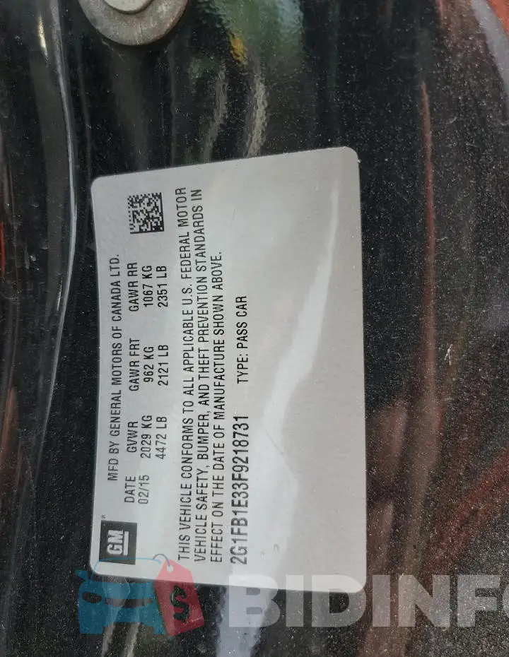 2G1FB1E33F9218731 Photo# 12