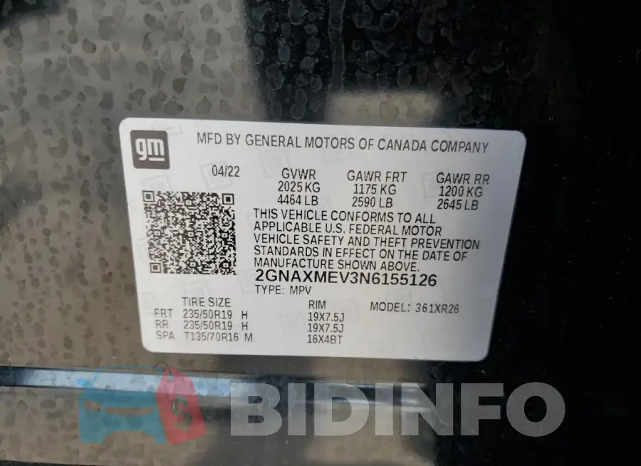 2GNAXMEV3N6155126 Photo# 13