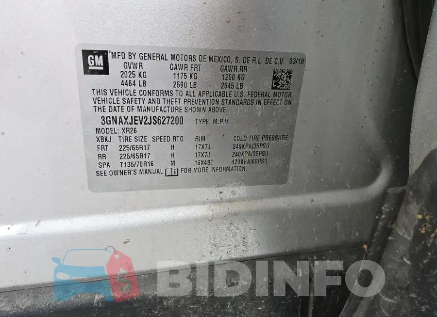 3GNAXJEV2JS627200 Photo# 14