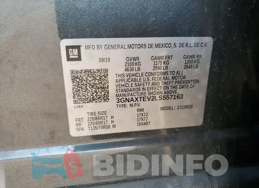3GNAXTEV2LS557163 Photo# 13