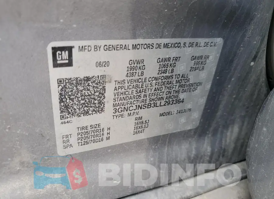 3GNCJNSB3LL293364 Photo# 12