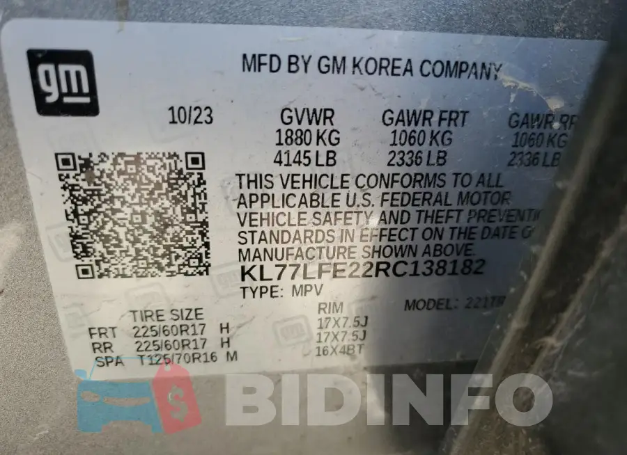 KL77LFE22RC138182 Photo# 12