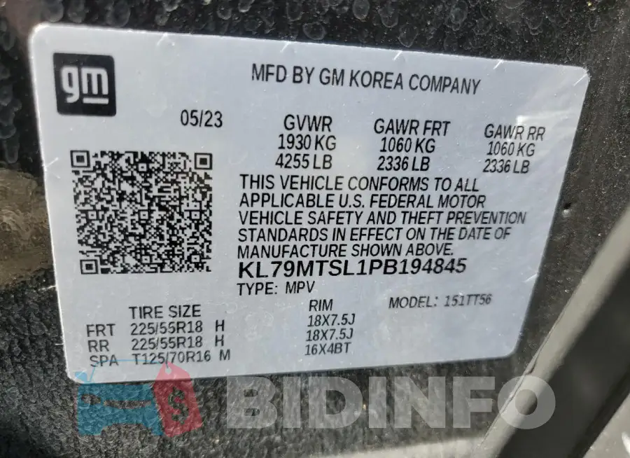 KL79MTSL1PB194845 Photo# 13