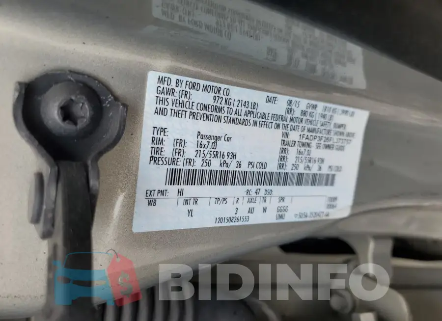 1FADP3F26FL373757 Photo# 12