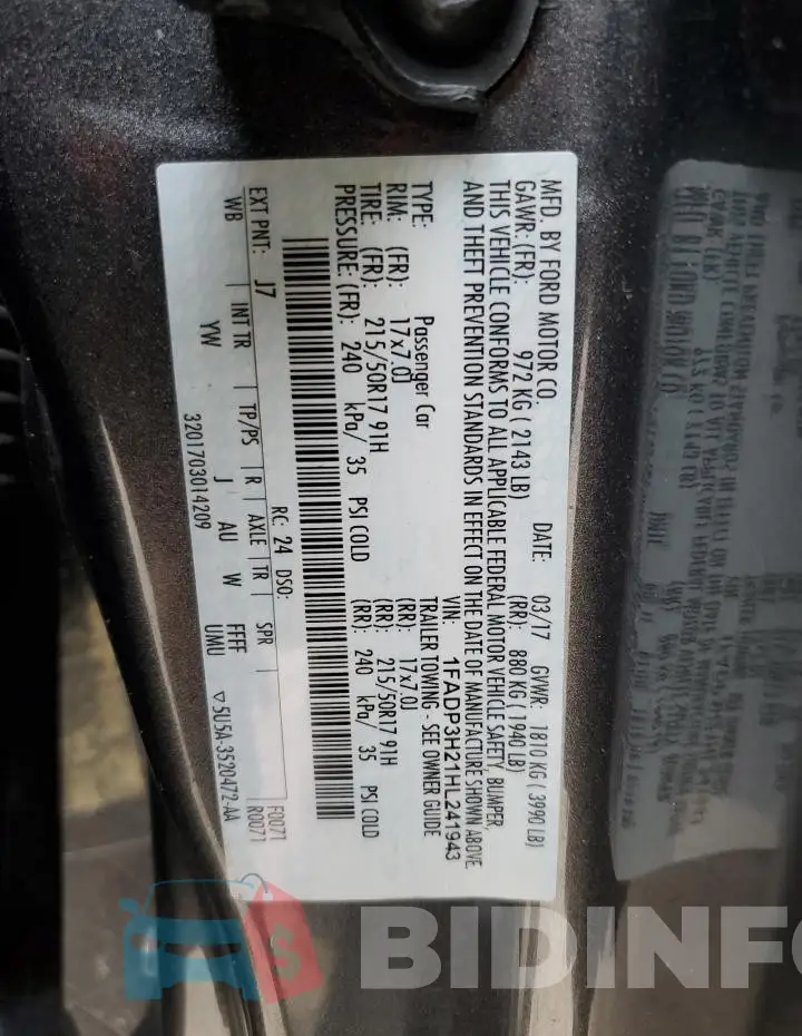 1FADP3H21HL241943 Photo# 13