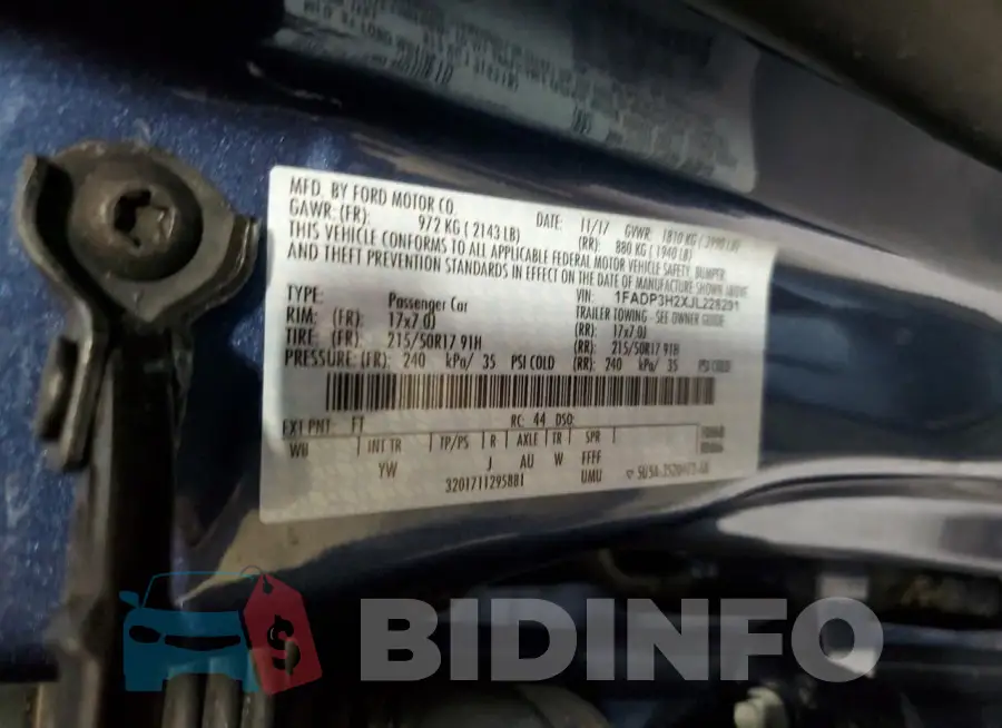 1FADP3H2XJL228291 Photo# 13