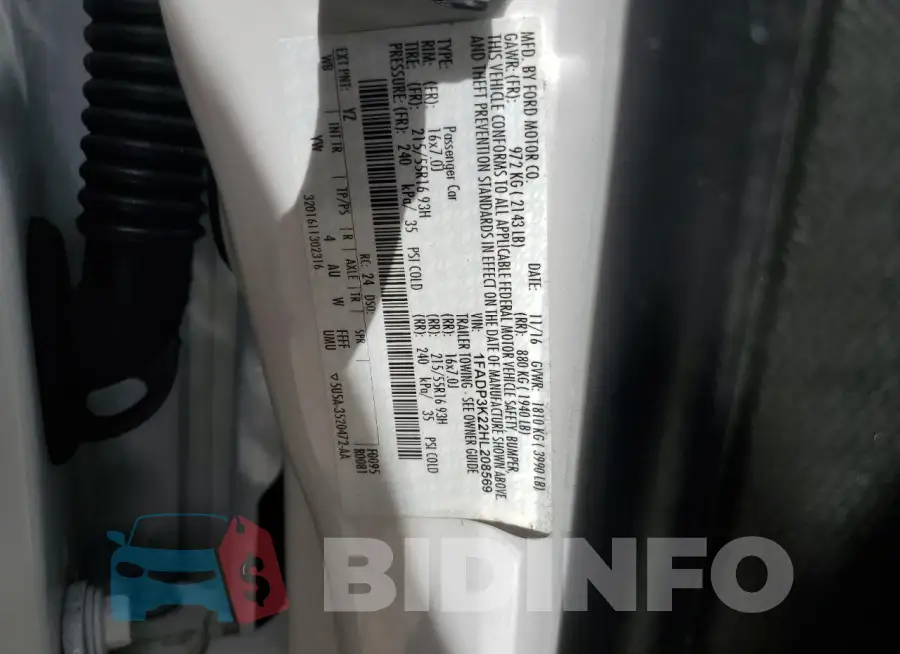 1FADP3K22HL208569 Photo# 12