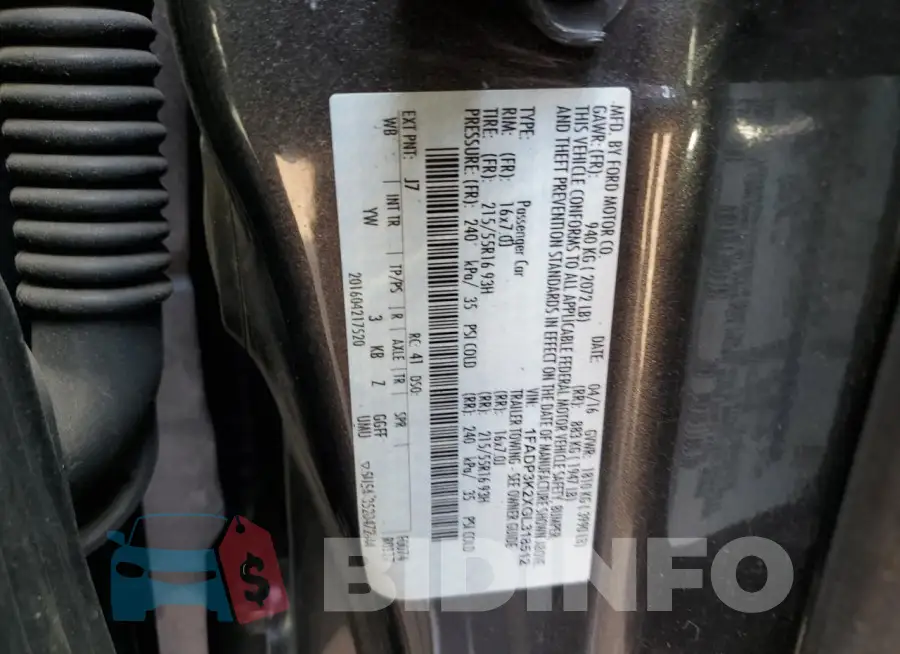 1FADP3K2XGL318512 Photo# 12