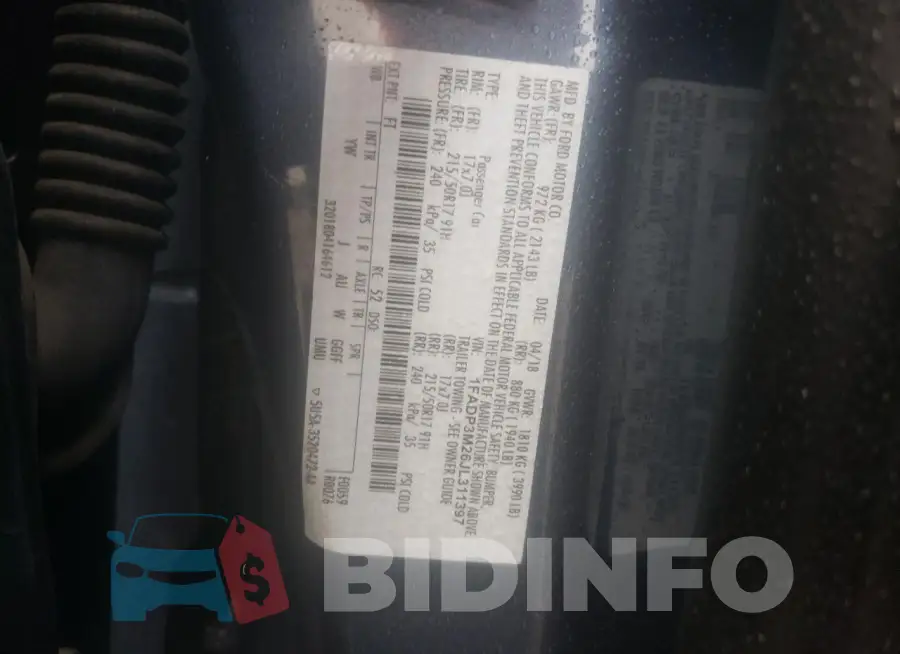 1FADP3M26JL311397 Photo# 12