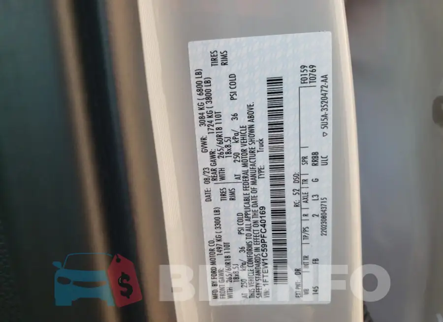 1FTEW1C59PFC40169 Photo# 12