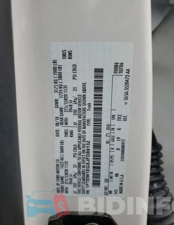 1FTEW1EGXJFD89132 Photo# 12