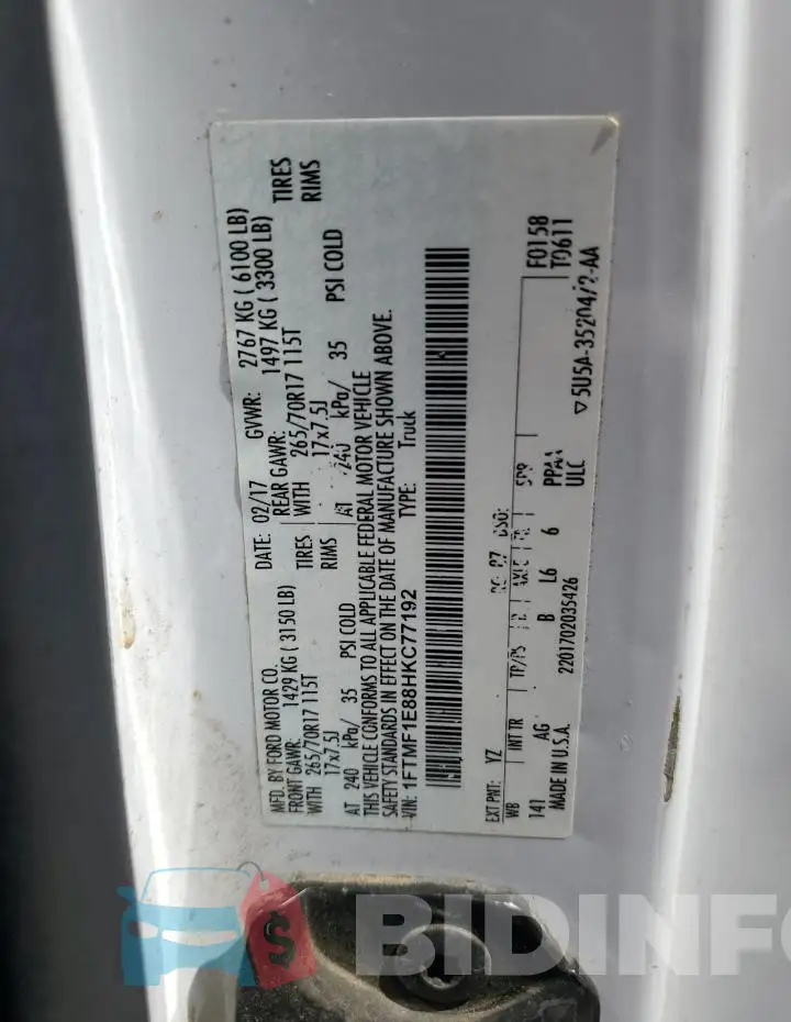 1FTMF1E88HKC77192 Photo# 12