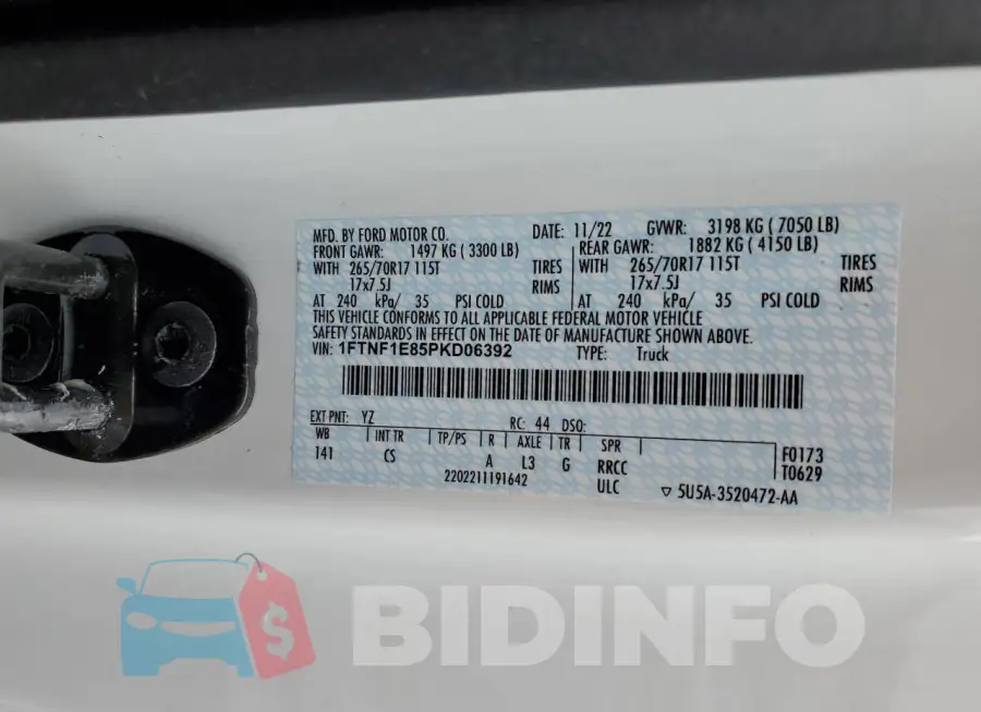 1FTNF1E85PKD06392 Photo# 13