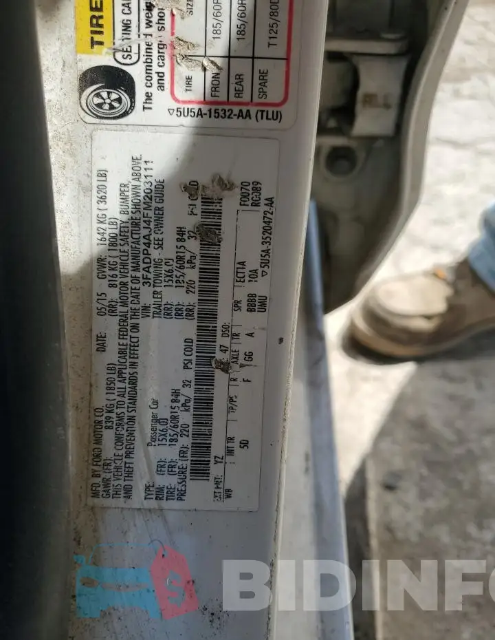 3FADP4AJ4FM203111 Photo# 12