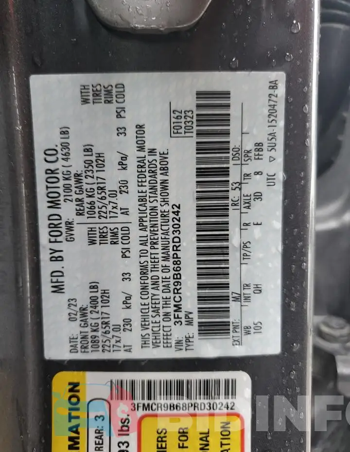 3FMCR9B68PRD30242 Photo# 12