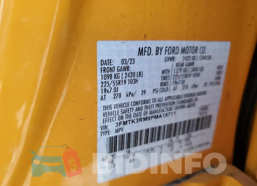 3FMTK3RM9PMA18711 Photo# 13
