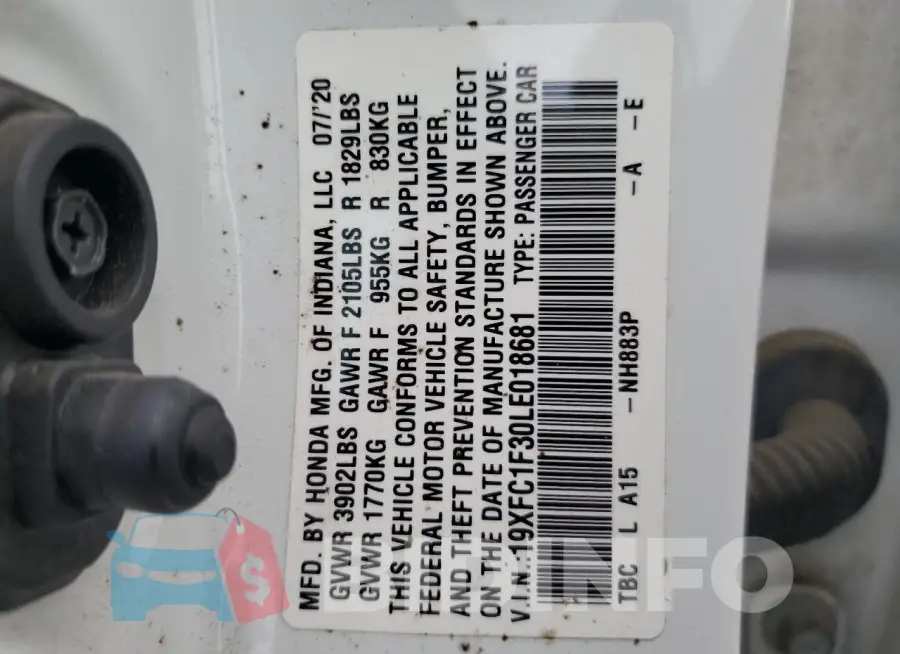 19XFC1F30LE018681 Photo# 12
