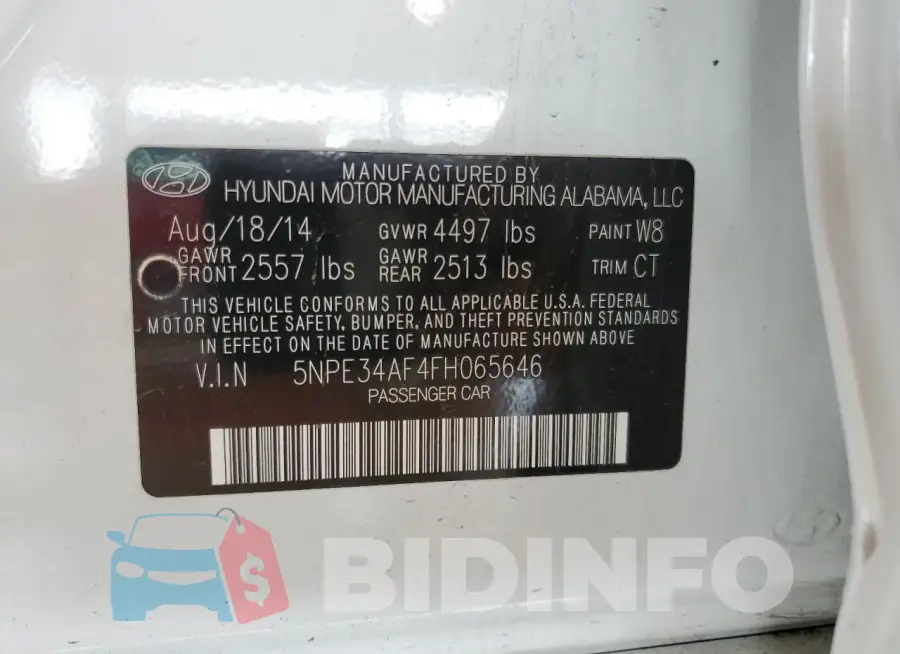 5NPE34AF4FH065646 Photo# 12