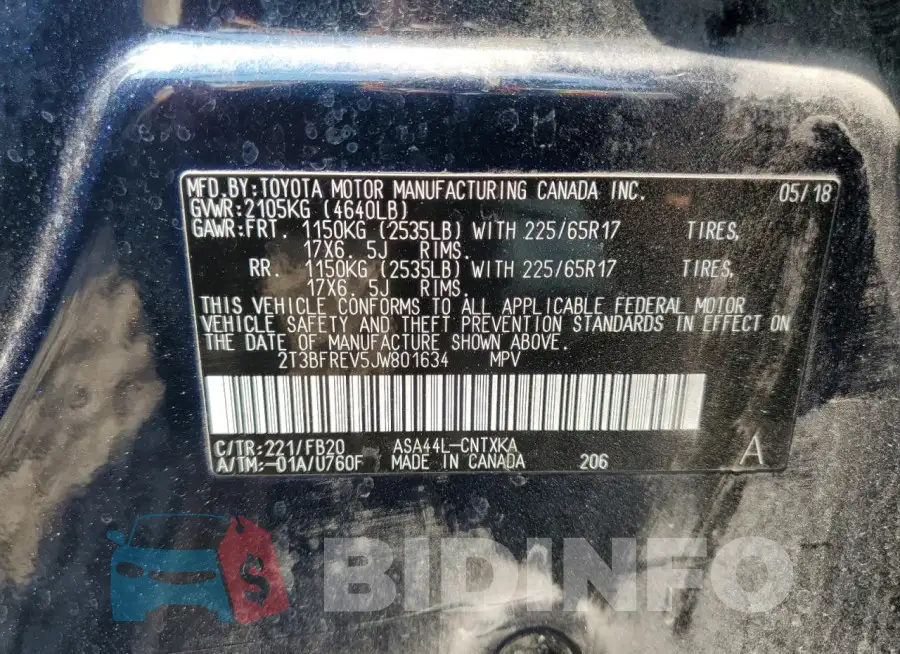 2T3BFREV5JW801634 Photo# 14