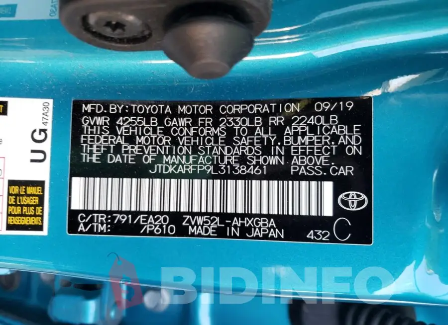 JTDKARFP9L3138461 Photo# 12