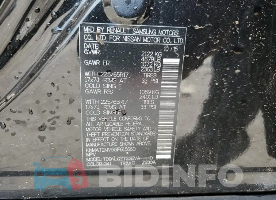 KNMAT2MV5GP615660 Photo# 14