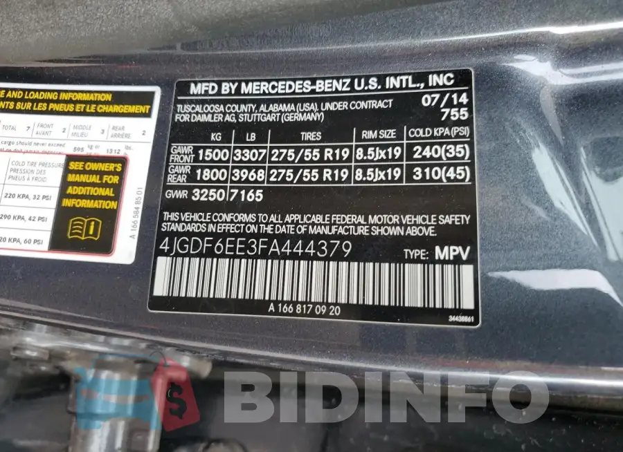 4JGDF6EE3FA444379 Photo# 13