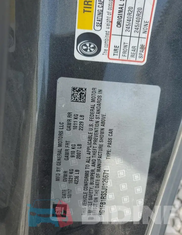 1G1FB1RS5J0126671 Photo# 12