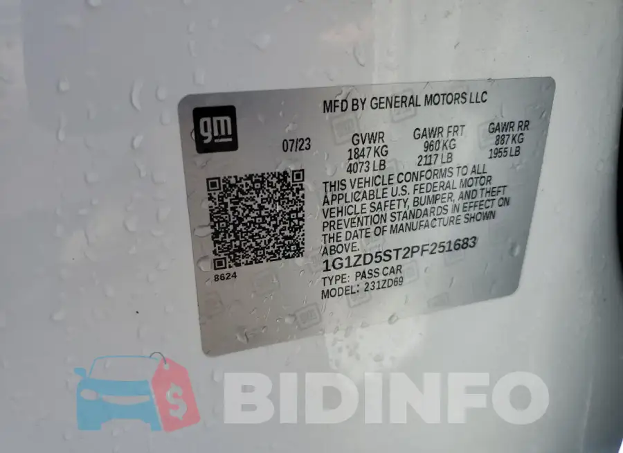 1G1ZD5ST2PF251683 Photo# 13