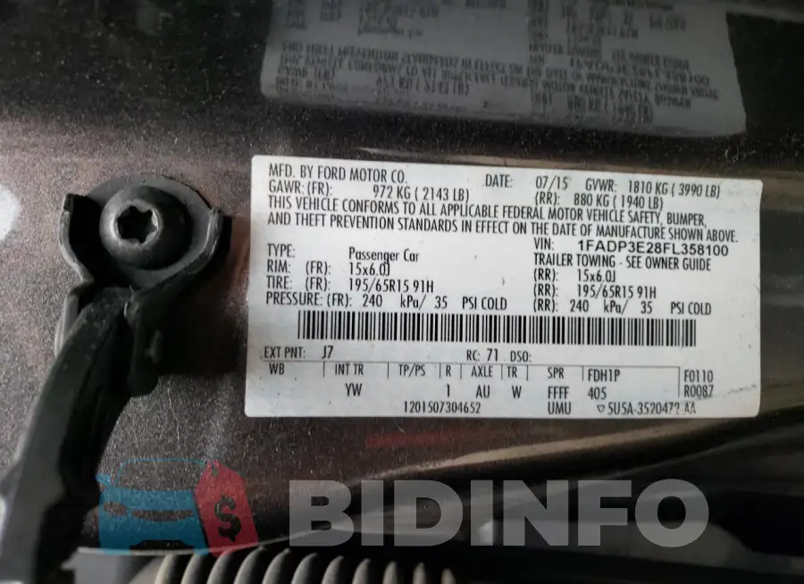 1FADP3E28FL358100 Photo# 12