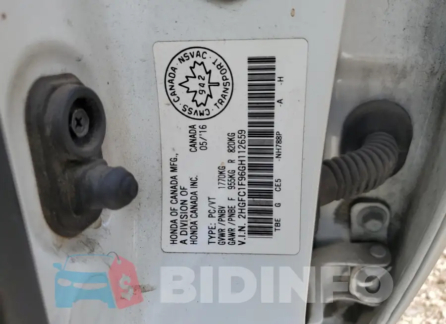 2HGFC1F96GH112659 Photo# 12
