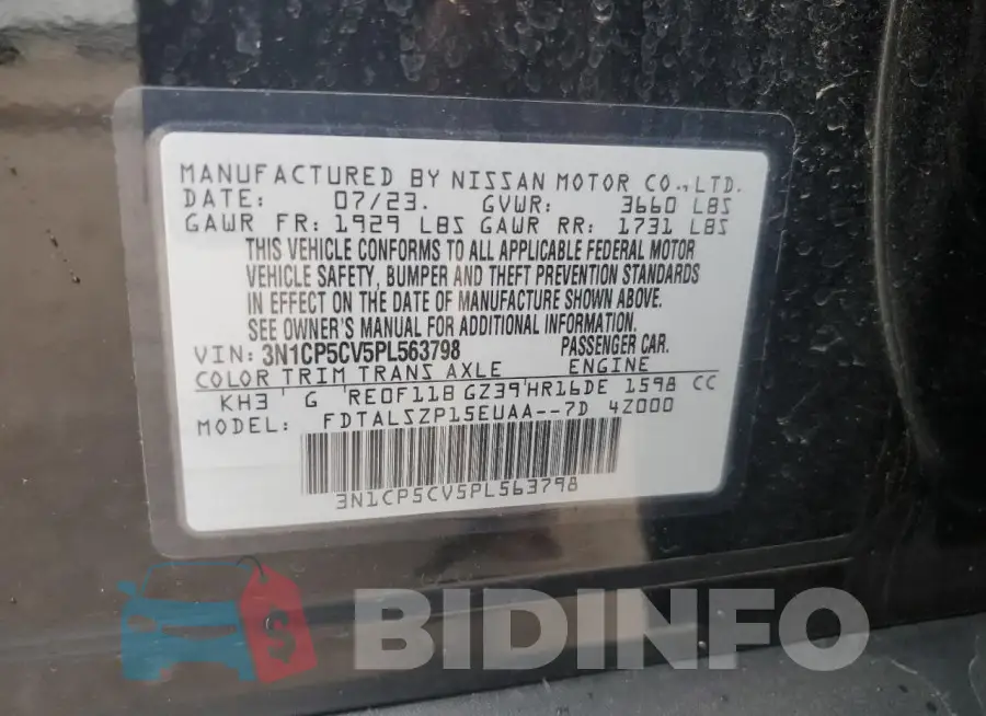 3N1CP5CV5PL563798 Photo# 13