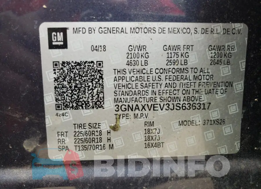 3GNAXVEV3JS636317 Photo# 13